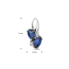 Hanger, 14krt.witgoud met saffier en diamant totaal 0.02ct h p1 13 mm - 24615