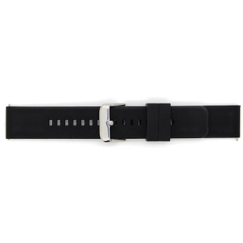 Zeer flexibele bbs siliconen horlogeband met stiksels en snelle release push pins. De horlogeband is uitgevoerd met een roestvrijstalen gesp. - 23932
