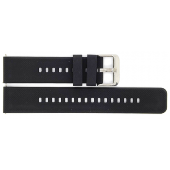 Zeer flexibele bbs siliconen horlogeband met stiksels en snelle release push pins. De horlogeband is uitgevoerd met een roestvrijstalen gesp. - 23932