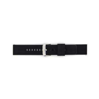 Horlogeband 22mm Zwart, Siliconen - 23252
