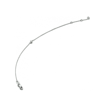 Armband, 14krt.witgoud met diamant 0,05ct. (lengte:15,5-17,5cm.) - 22947 Armband, 14krt.witgoud met diamant 0,05ct. (lengte:15,5-17,5cm.) - 22947
