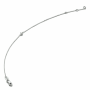 Armband, 14krt.witgoud met diamant 0,05ct. (lengte:15,5-17,5cm.) - 22947