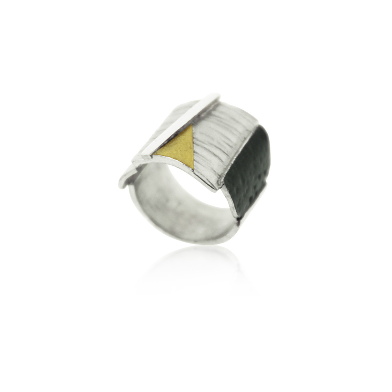 AUDAR Ring, model 1877 zilver met 18krt.goud - 24638