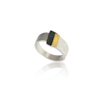 AUDAR Ring, model 1800 zilver met 18 krt.goud - 24639