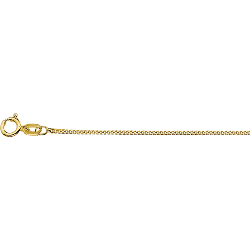 Collier, zilver verguld gourmetschakel (42cm.) - 24645