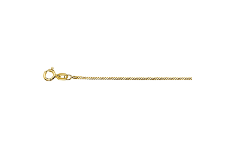 Collier, zilver verguld gourmetschakel (45cm.) - 24646