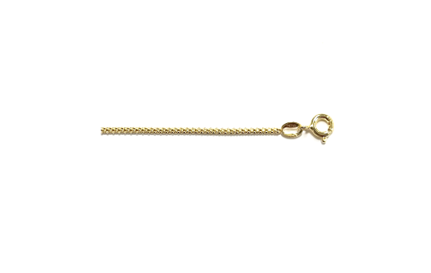 Collier, zilver verguld popcorn schakel (50cm.) - 24651