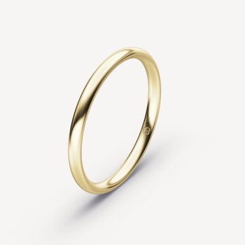 Rauschmayer herenring, 9krt.geelgoud breedte: 2mm. (maat 59) - 24666