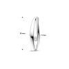 Hanger, zilver gerhodineerd met lab grown diamant 0.04ct (lengte:18mm.) - 24670 Hanger, zilver gerhodineerd met lab grown diamant 0.04ct (lengte:18mm.) - 24670