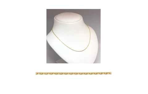 Collier, 14krt.goud ankerschakel 1.1mm (lengte: 45cm.) - 24678