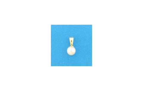 Hanger, 14krt.goud met zoetwaterparel (6mm.) - 23729