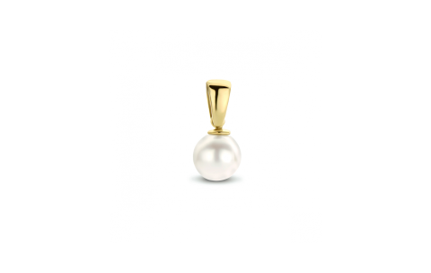 Hanger, 14krt.goud met zoetwaterparel (6mm.) - 23729
