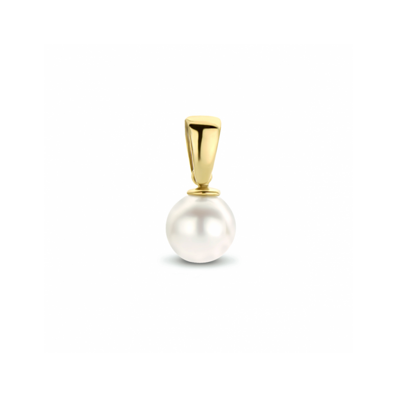 Hanger, 14krt.goud met zoetwaterparel (6mm.) - 23729
