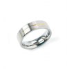 Boccia Ring, titanium model 0101-21 breedte: 6mm. deels verguld - 24701