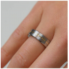Boccia Ring, titanium model 0101-21 breedte: 6mm. deels verguld - 24701