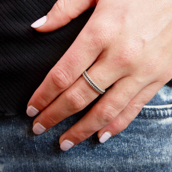 Jeh Jewels Ring, zilver model 20990 (breedte 3,5mm.) - 24707