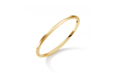 Boccia Armband, model 03011-03 titanium verguld breedte 4mm.(21cm.) - 24719