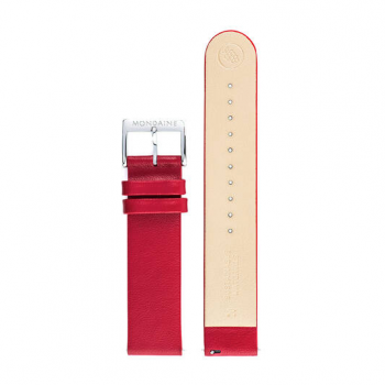 Mondaine Horlogeband, 16mm Rood L=190mm Vegan - 24730