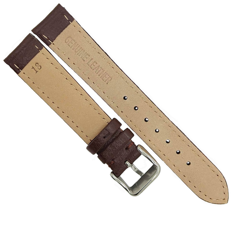 Horlogeband 18mm Bruin - 24761