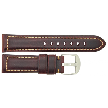 High quality Top Grain Leather Watch Band. Genuine Italian calf leatherskin watch strap. - 23010