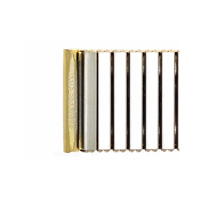 Horlogeband 18mm, metalen rekband double - 22903