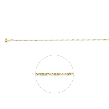 Armband, 9karaat (lengte: 17-19cm.) - 24794
