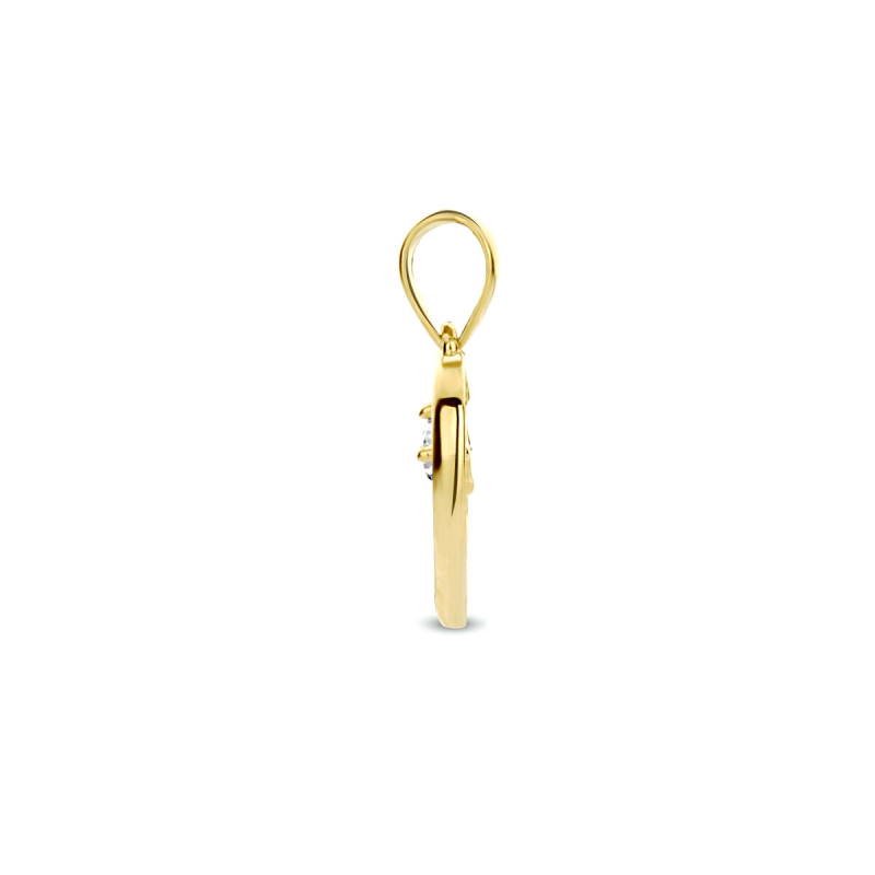 Hanger, 9 karaat hart met zirkonia - 24802 Hanger, 9 karaat hart met zirkonia - 24802