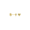 Oorknoppen, 9 karaat hart 4mm. - 24803