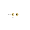 Oorknoppen, 9 karaat hart 4mm. - 24803
