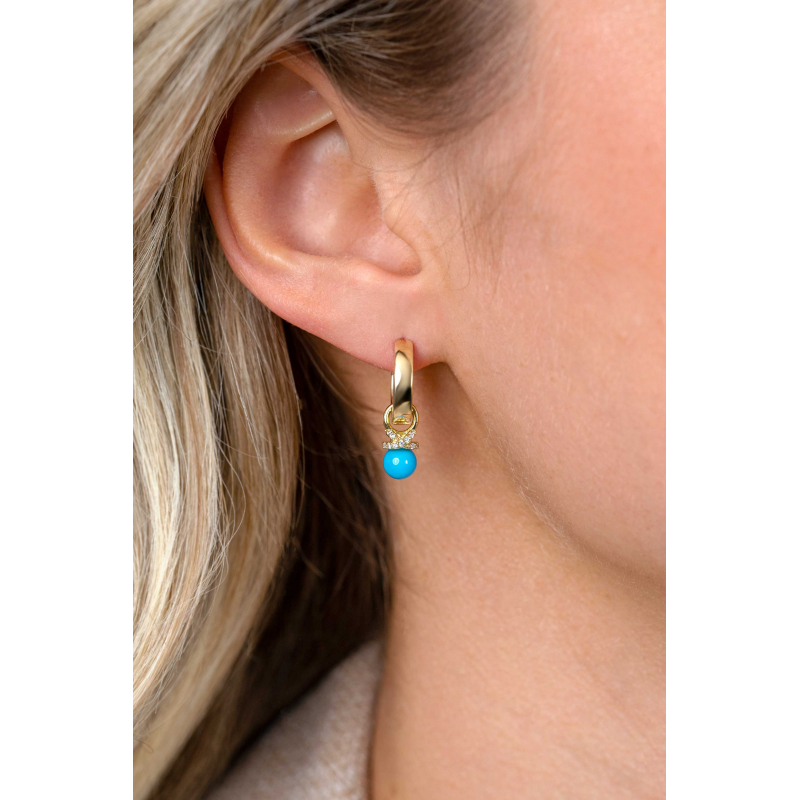 Zinzi Oorbedels, model ZICH2863T (8mm.) excl.oorringen - 24824 Zinzi Oorbedels, model ZICH2863T (8mm.) excl.oorringen - 24824