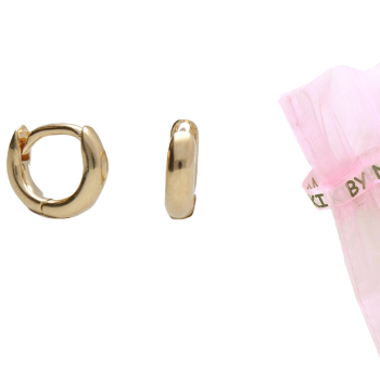 BY NIKKI Oorringen, zilver verguld  (2x8mm.) - 24831