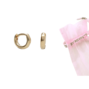 BY NIKKI Oorringen, zilver verguld  (2x8mm.) - 24831