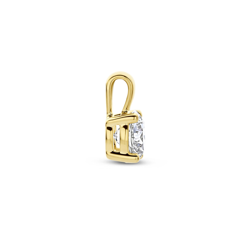 Hanger, 14krt.goud met Lab grown Diamant 0.25ct (lengte: 8,5 mm.) - 24836 Hanger, 14krt.goud met Lab grown Diamant 0.25ct (lengte: 8,5 mm.) - 24836