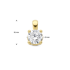 Hanger, 14krt.goud met Lab grown Diamant 0.25ct (lengte: 8,5 mm.) - 24836 Hanger, 14krt.goud met Lab grown Diamant 0.25ct (lengte: 8,5 mm.) - 24836