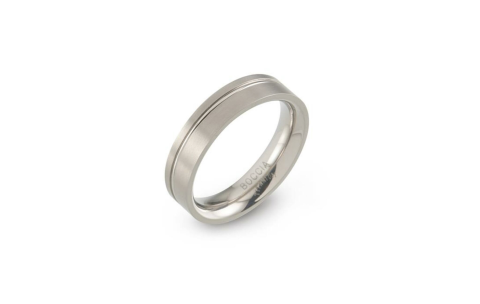 Boccia Ring, titanium model 0149-01 breedte: 5mm. - 24839