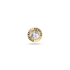 Jackie Flat back piercing, 14krt.goud "Vintage White Topaz" (4mm.) - 24841 Jackie Flat back piercing, 14krt.goud "Vintage White Topaz" (4mm.) - 24841