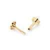 Jackie Flat back piercing, 14krt.goud "Vintage White Topaz" (4mm.) - 24841 Jackie Flat back piercing, 14krt.goud "Vintage White Topaz" (4mm.) - 24841