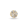 Jackie Flat back piercing, 14krt.goud "White Topaz Pave" (2,5mm.) - 24842