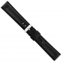 Horlogeband 18mm Zwart met 2 parallel strepen - 24853