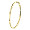 Bangle, zilver verguld met scharnier ronde buis 4mm. (60 x 50 mm.) - 24863 Bangle, zilver verguld met scharnier ronde buis 4mm. (60 x 50 mm.) - 24863