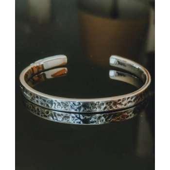 TAJ AMSTERDAM Zilveren Cuf Herenarmband JEBEL (one-size - 6,5mm.breed) - 24874