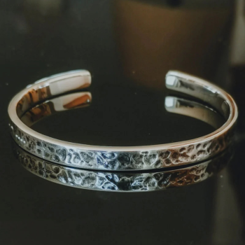 TAJ AMSTERDAM Zilveren Cuf Herenarmband JEBEL (one-size - 6,5mm.breed) - 24874