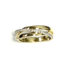 Ring, 14krt.goud met diamant totaal 0,17ct. (maat 17) - 24879