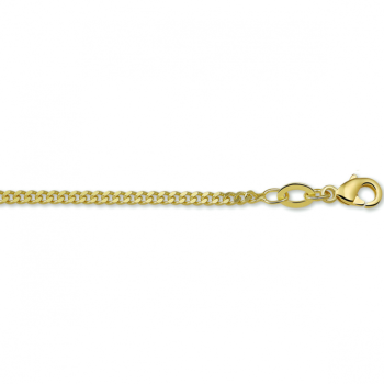 Collier, double gourmetteschakel (lengte: 50cm.) - 23050