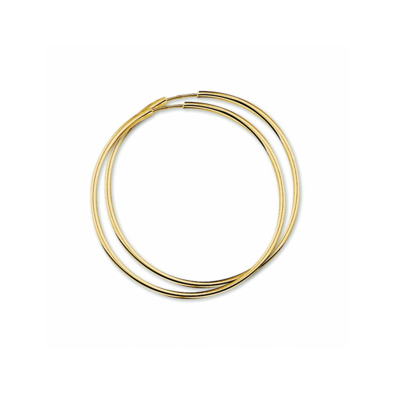 Oorringen, 14krt.goud (37x2,5mm.) - 23022