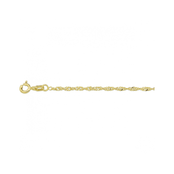 Collier, 14krt.goud singaporeschakel (lengte: 45cm.) - 23051