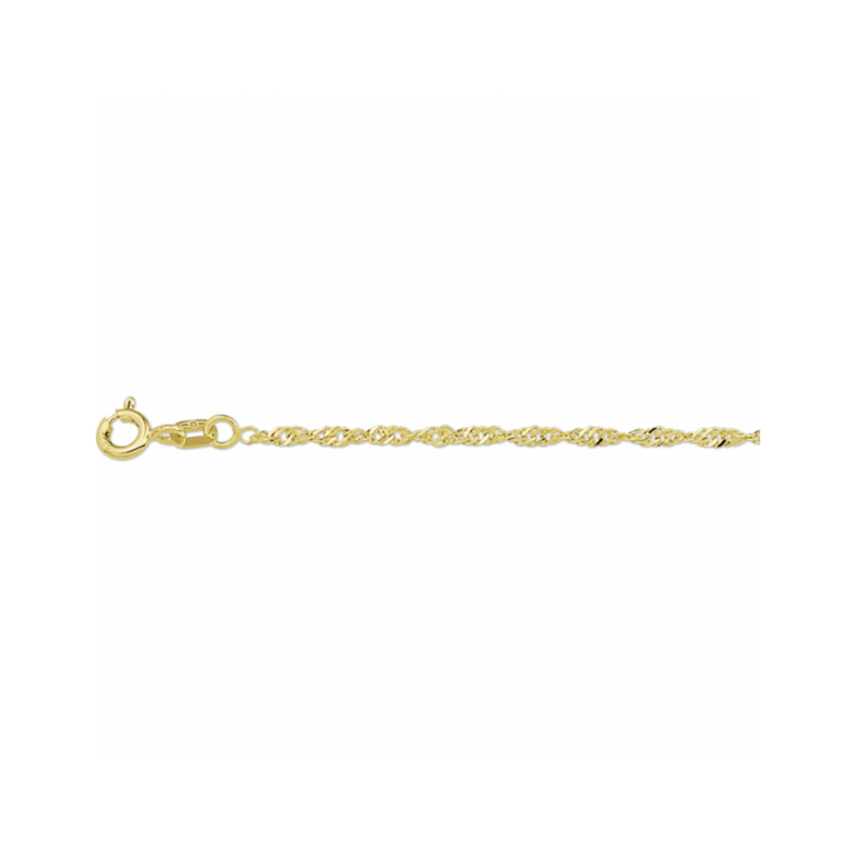 Collier, 14krt.goud singaporeschakel (lengte: 45cm.) - 23051