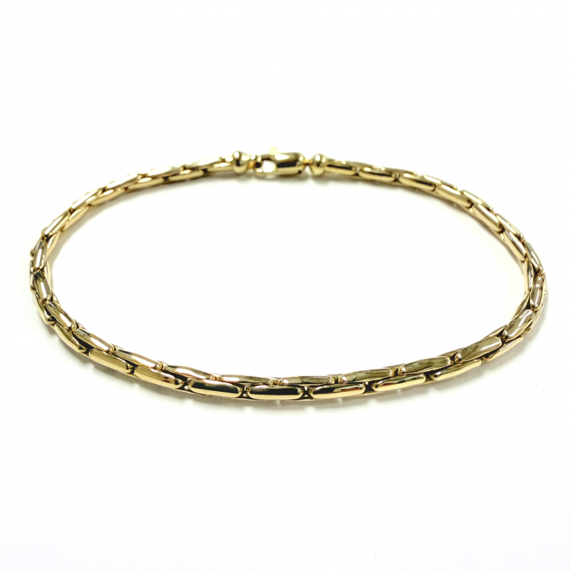 Armband, 14krt.goud cardano-schakel (19cm.) - 24906