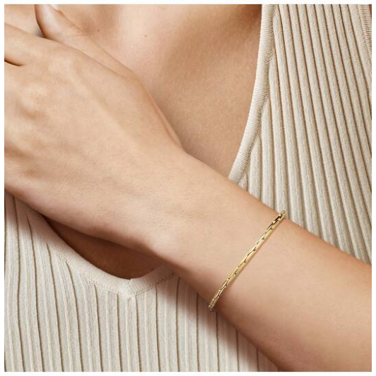 Armband, 14krt.goud cardano-schakel (19cm.) - 24906