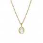 Jorge Revilla Hanger, zilver verguld met Wit Topaas (geb.maand april) excl. collier!!! - 24959